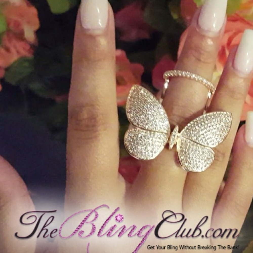 NEW Flying moving butterfly ring gold